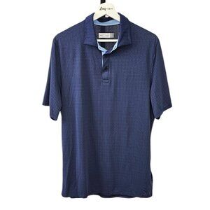 KJUS Mens Golf Stretch Short Sleeve Polo Size Medium Blue Oviinbyrd Golf Club